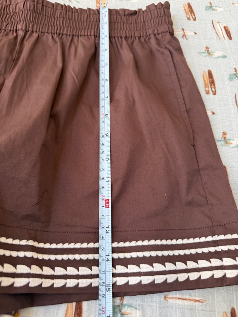 Caroline Constas Brown Two-Piece Set with Cream Embroidered Trim - Picture 13 of 14